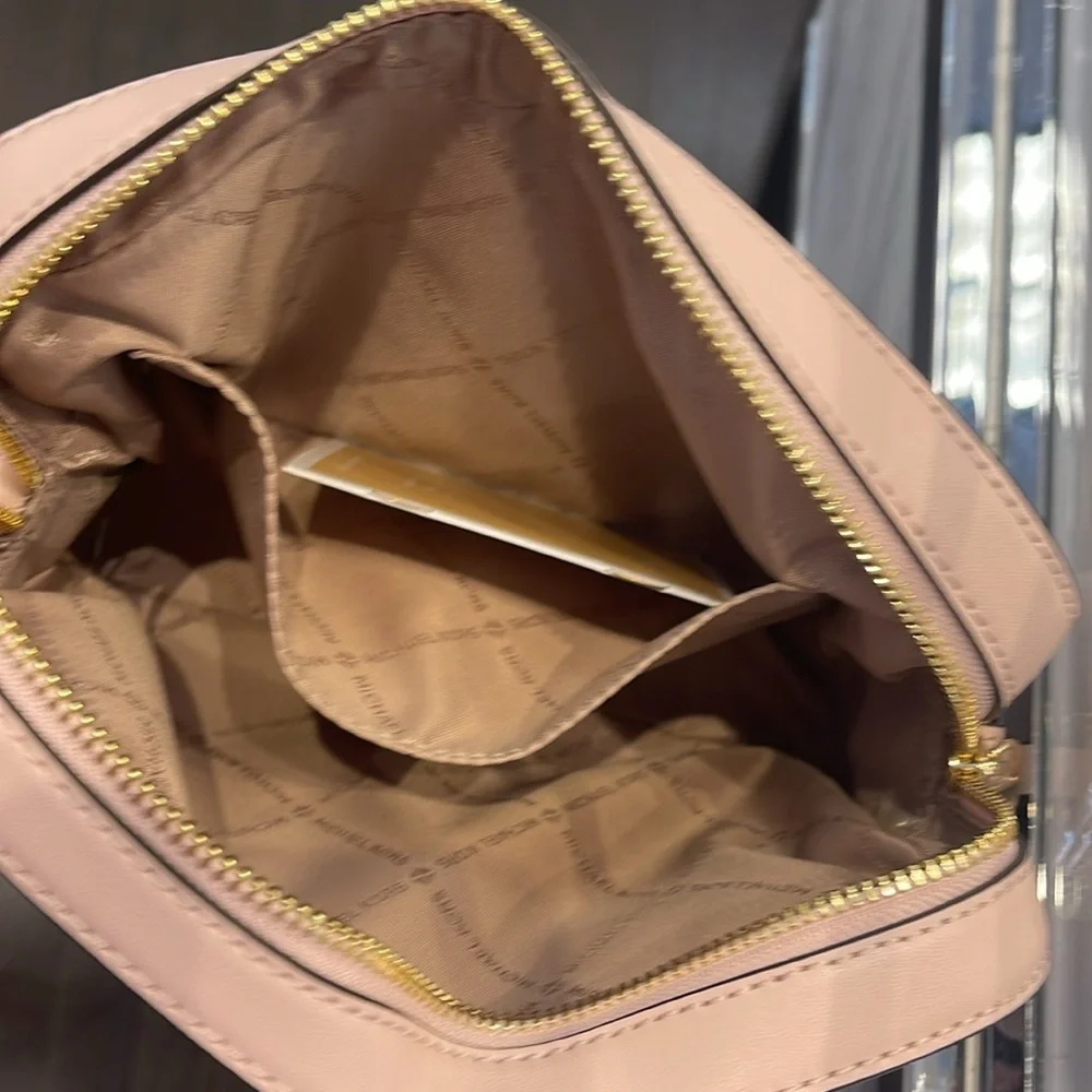 MICHAEL KORS Jet Set Lg Ombré Signature Logo EW Crossbody Bag Powder Blush  NWT